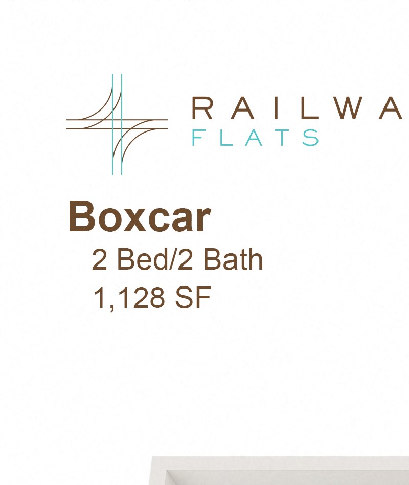 Boxcar Floor Plan - 2 Bed/2 Bath Boxcar 1,128 Sq.Ft. Floor Plan - 2 Bed/2 Bath